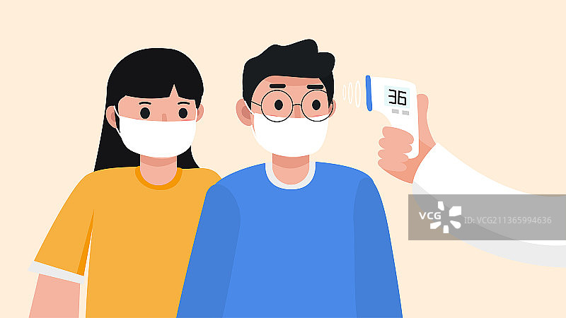 测体温插画图片素材