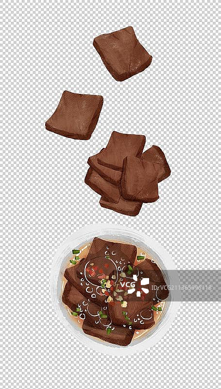 长沙特色美食“臭豆腐”插画元素图片素材