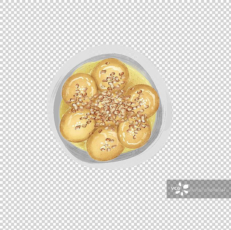 东莞特色美食“糖不甩”插画元素图片素材