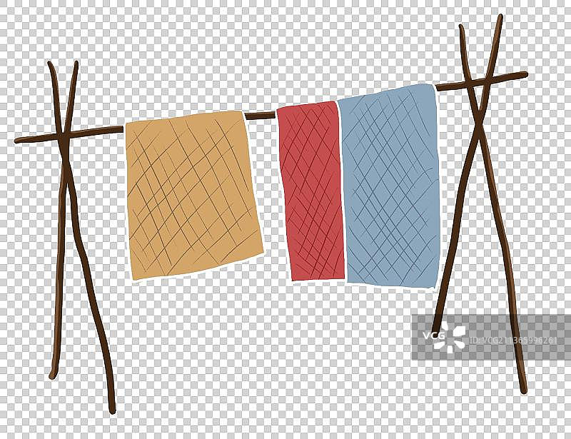 晾衣绳上的衣服图片素材