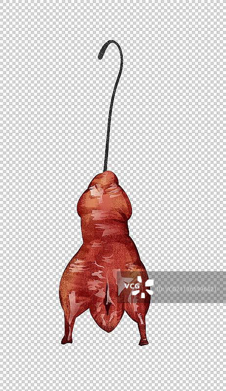 昆明特色美食“宜良烤鸭 ”插画元素图片素材