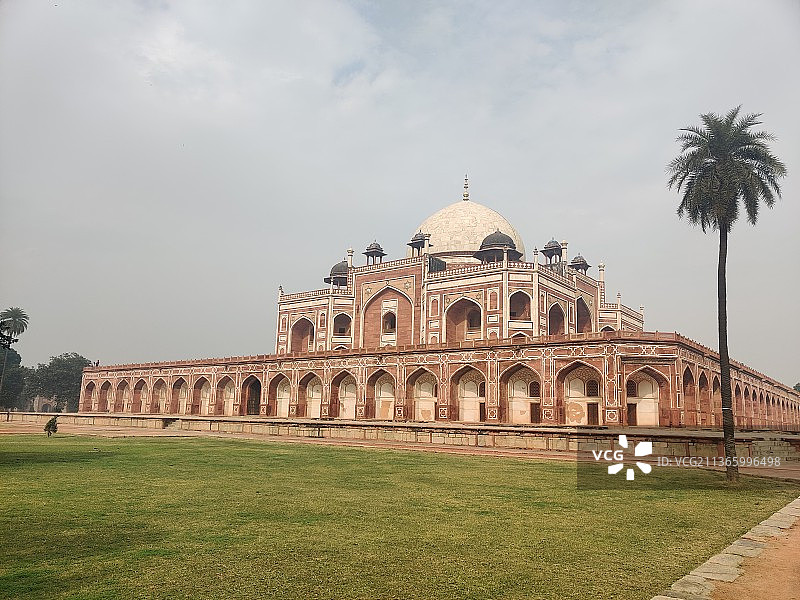 新德里的胡马雍陵，经典的莫卧儿建筑图片素材