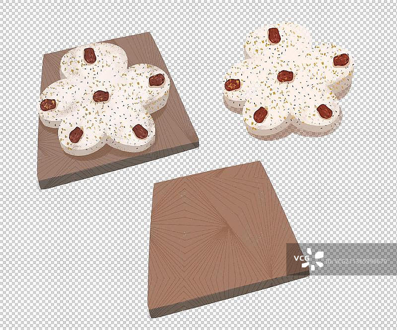 温州特色美食“松糕”插画元素图片素材