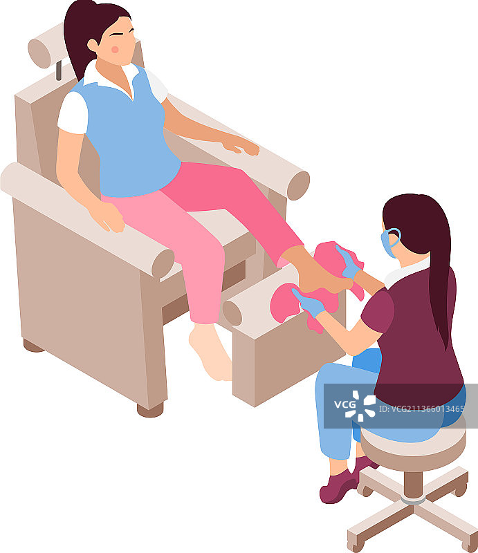 修脚2.5D图标图片素材