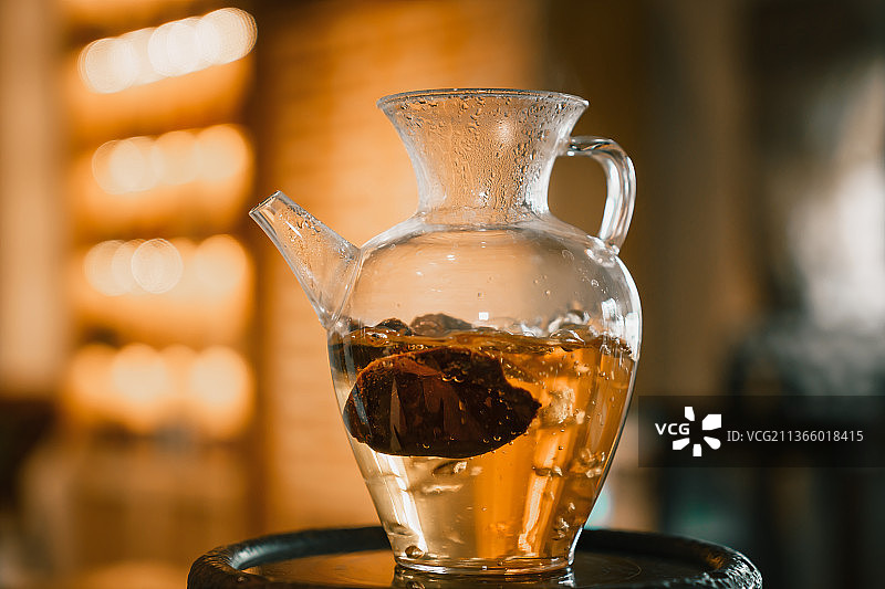 煮新会陈皮茶图片素材