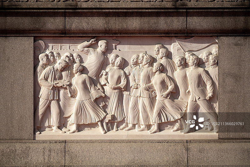 人民英雄纪念碑浮雕之五四爱国运动图片素材