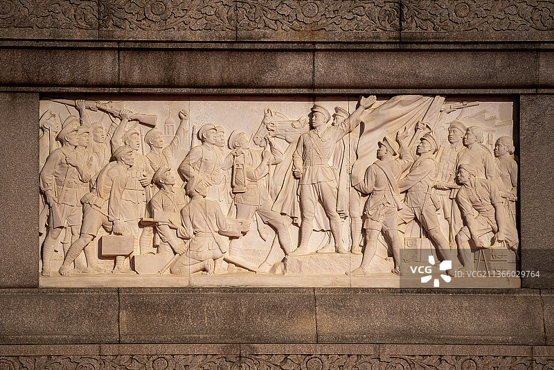人民英雄纪念碑浮雕之八一南昌起义图片素材