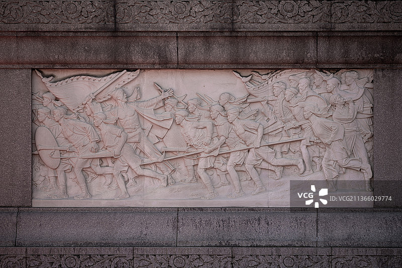 人民英雄纪念碑浮雕之金田起义图片素材