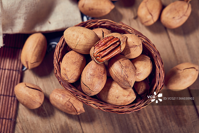 碧根果图片素材