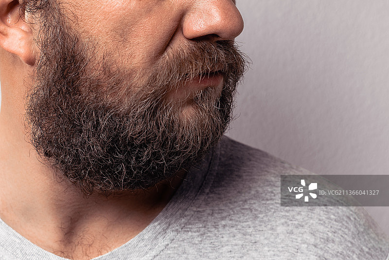 英俊男人的长胡须图片素材