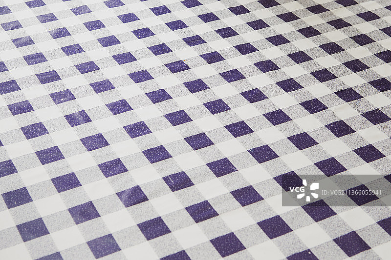 蓝白色格子古董纺织品纹理背景图片素材
