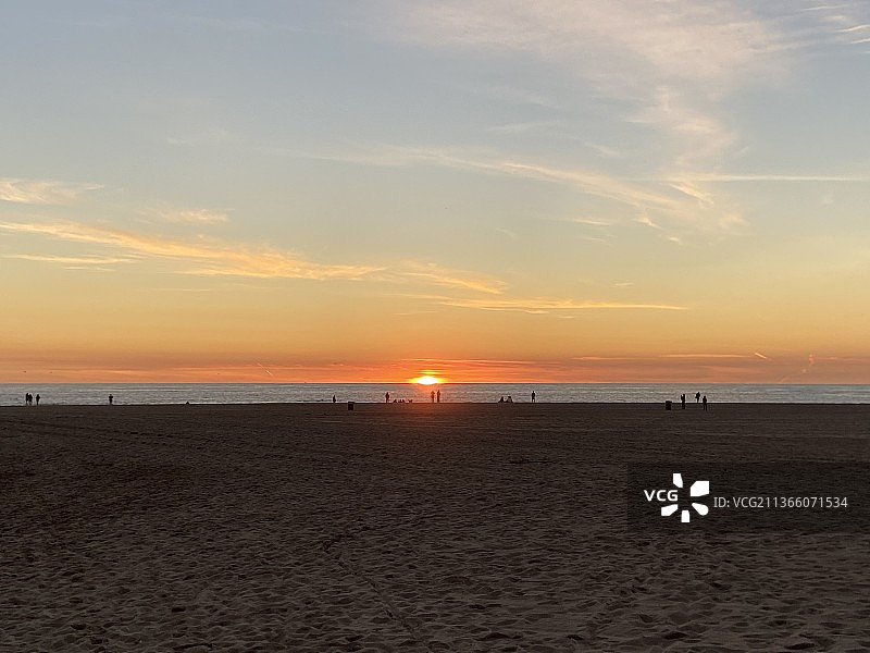 威尼斯海滩日落美景图片素材