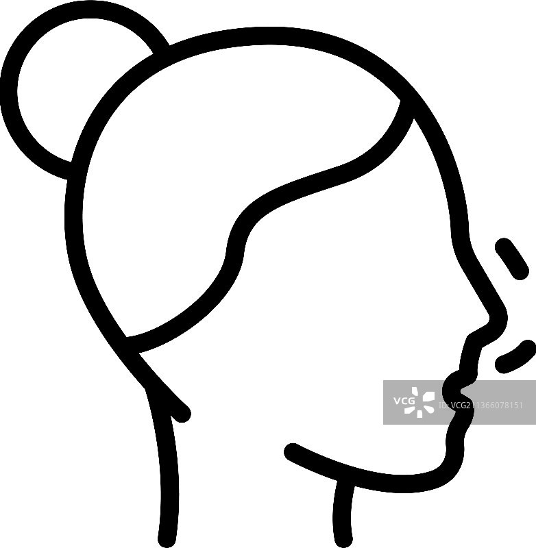 面部提升隆鼻手术图标轮廓图片素材