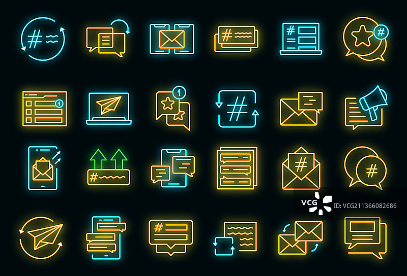 交叉发布图标霓虹灯图片素材