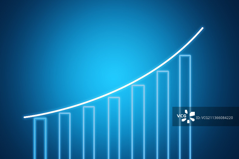增长曲线图图片素材
