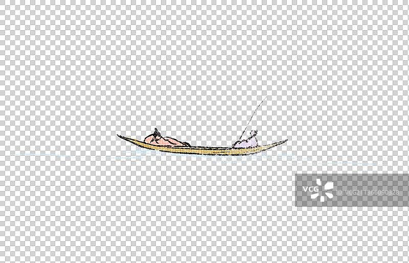 古风渔船元素图片素材