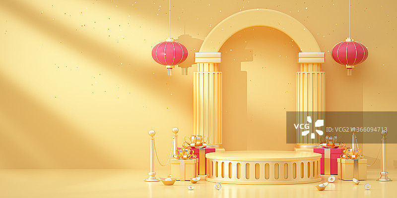 产品展台三维图形喜庆节日背景图片素材