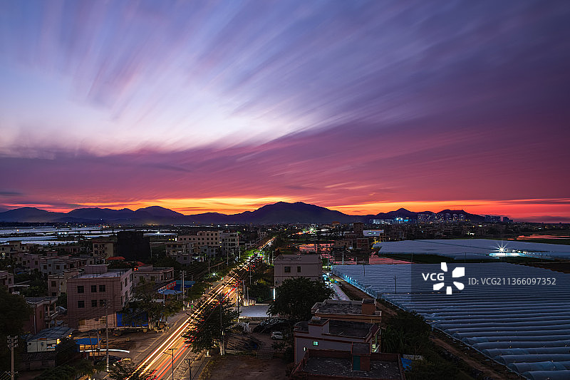 乡村的黎明图片素材