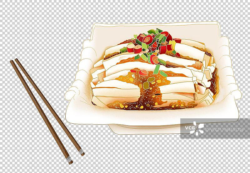 夏季习俗之吃凉粉解暑图片素材