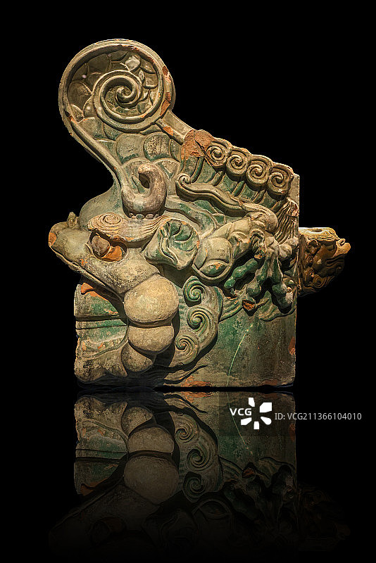 明代文物：琉璃螭吻（成都龙泉驿十陵镇出土）图片素材