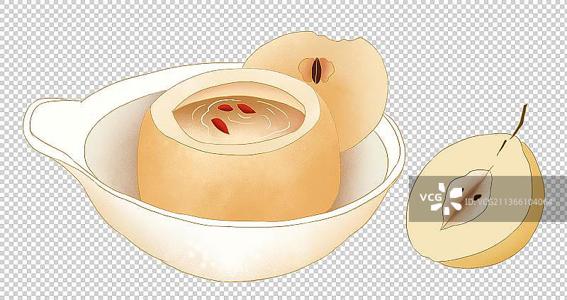 冰糖炖雪梨图片素材