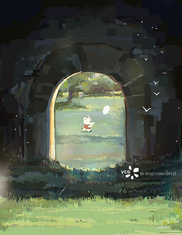 虎大头之夏日迷藏图片素材