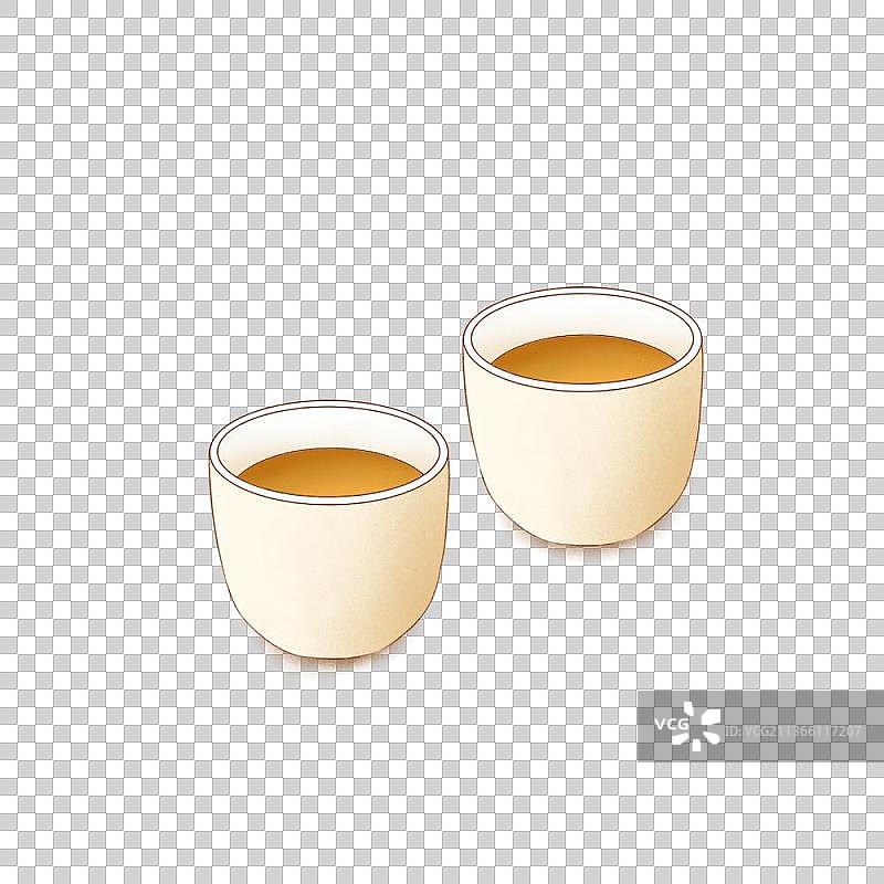 两杯茶水元素图片素材