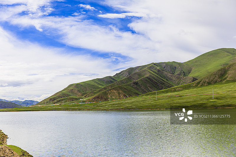 四川甘孜石渠太阳湖图片素材