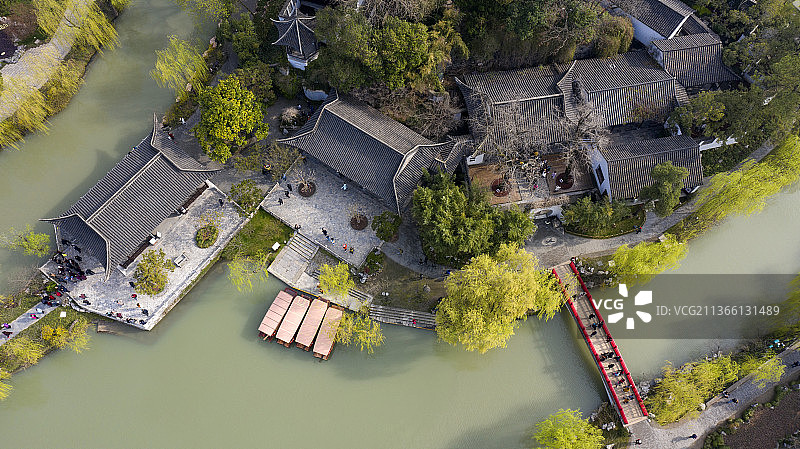 趣园茶社，拍摄于扬州瘦西湖附近图片素材