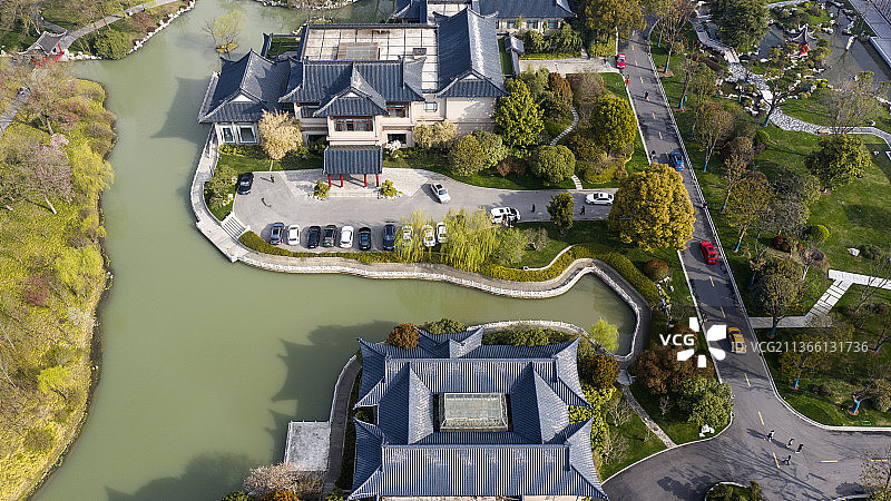 迎宾馆，拍摄于扬州瘦西湖风景区图片素材