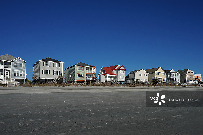 南卡罗来纳州海岸的排屋图片素材