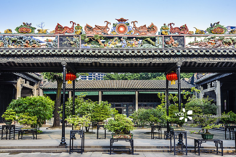 中国广东省广州市陈家祠堂图片素材