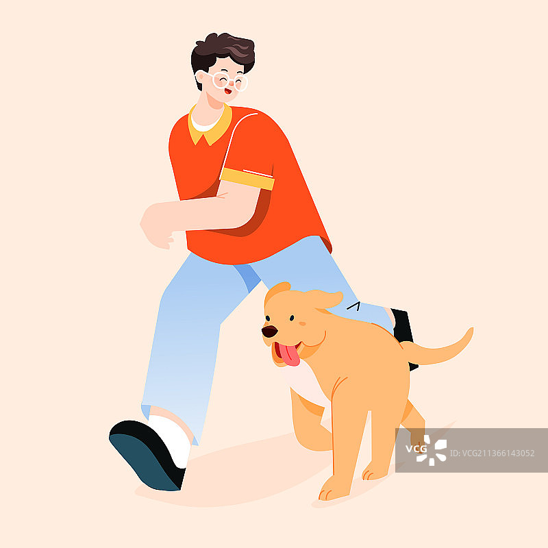 卡通遛狗出游春季春天撸猫女孩爱宠宠物指南养护动物电商促销猫咪狗狗宠物医疗健康自然风景居家背景矢量插画图片素材