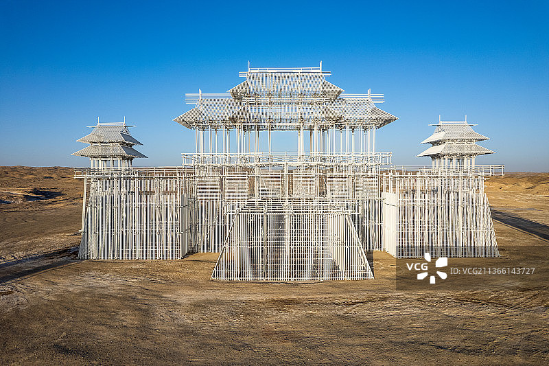 瓜州大地艺术雕塑群之海市蜃楼图片素材