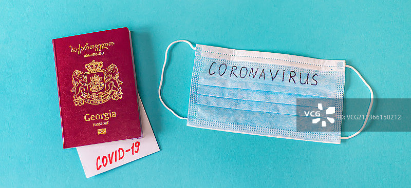 禁止国家间航班的冠状病毒概念图片素材