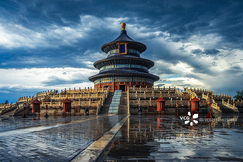 世界文化遗产北京天坛祈年殿图片素材