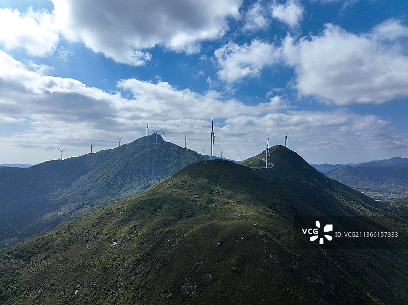 广东省惠州市惠东县盐洲岛观音山天马山航拍图片素材