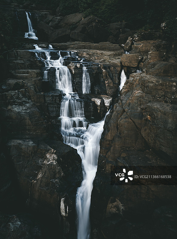 印度梅加拉亚邦瀑布风景图片素材