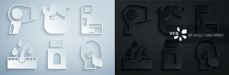 剃须后用品剃须啫喱泡沫护发油套装图片素材