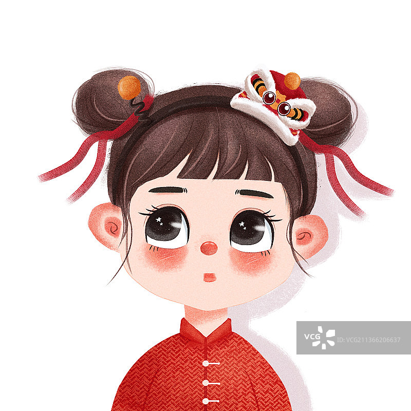 Q版女生头像新年头像图片素材