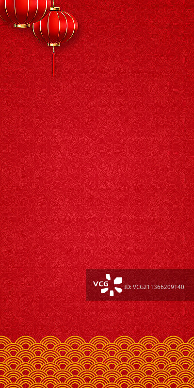 红色祥云灯笼纹理背景图片素材