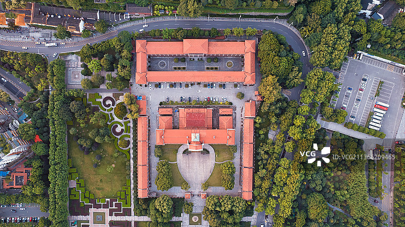 俯瞰武汉鄂军都督府红楼遗址图片素材
