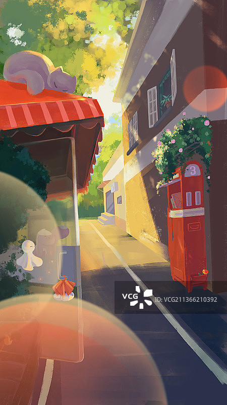 夏至小巷图片素材