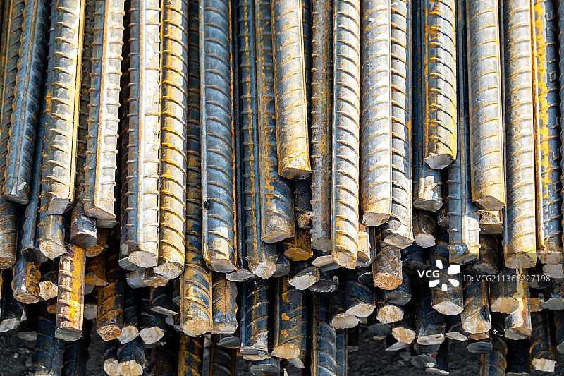 施工现场钢筋加工图片素材