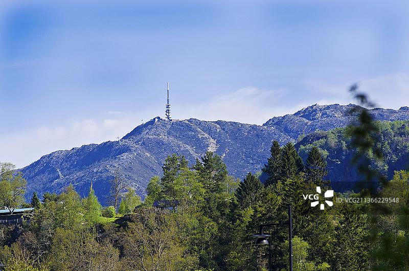 挪威卑尔根乌尔里肯山图片素材