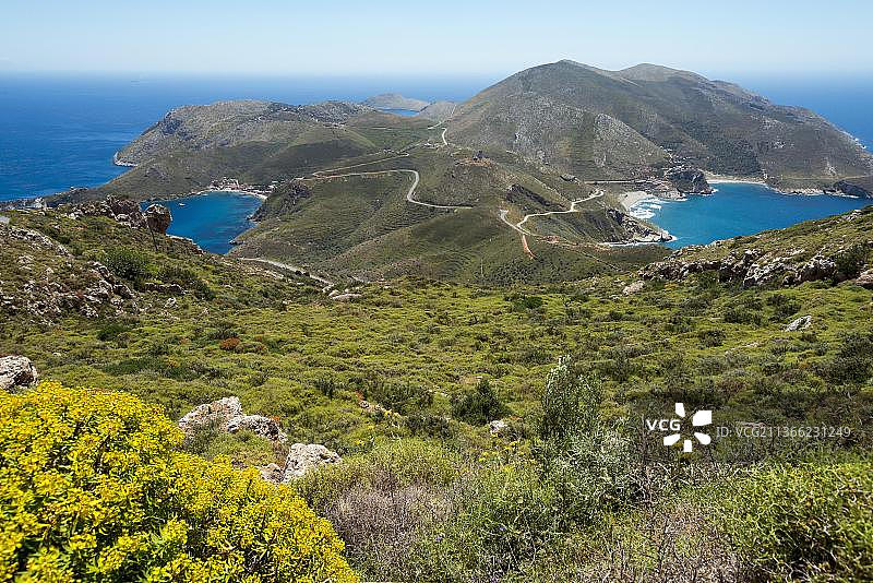 希腊拉科尼亚马尼的卡吉奥港和马尔马里图片素材