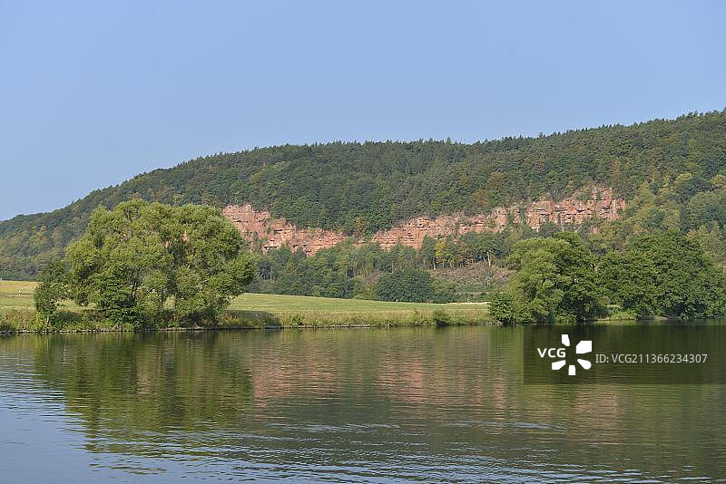 德国巴伐利亚多夫普罗泽尔滕的红色砂岩图片素材