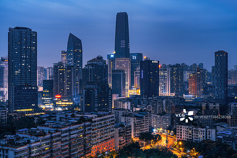 观音桥夜景图片素材