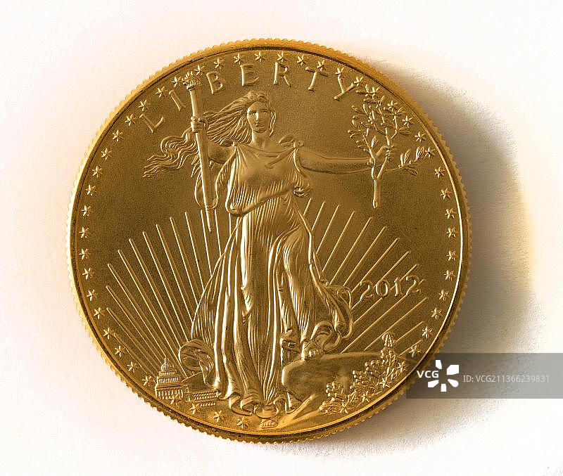 1盎司美国鹰金币图片素材