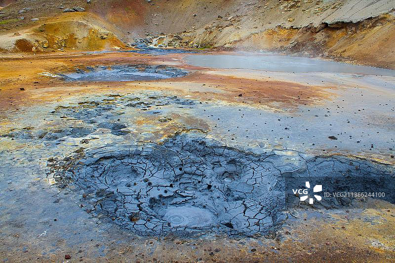 克里苏维克地热区，黄金圈，冰岛，欧洲图片素材